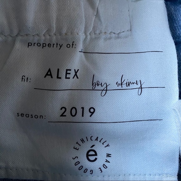 NEW Etica Alex Boy Raw Angled Hem Skinny Ankle Light Wash Jeans NWT - Picture 7 of 11